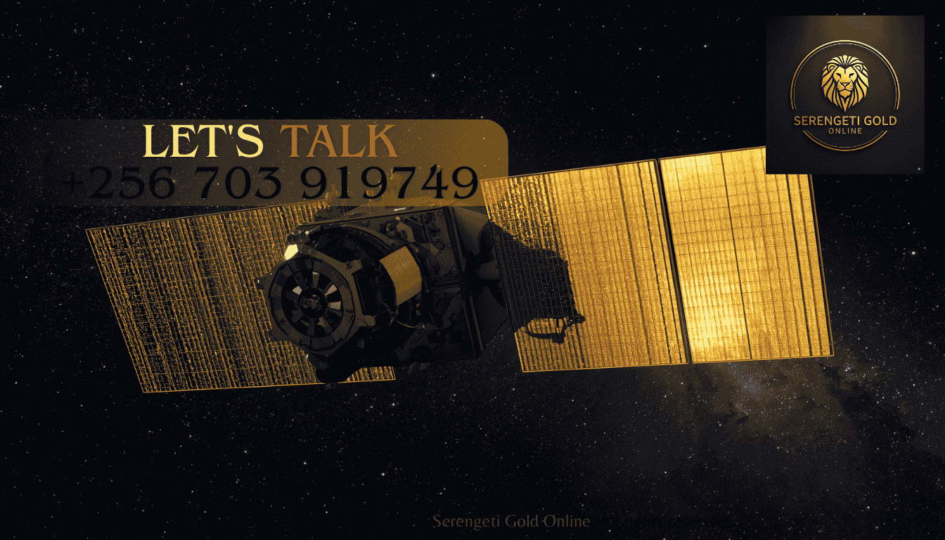 A modern communications satellite in orbit, featuring reflective golden Multi-Layer Insulation (MLI) blankets protecting its hull.