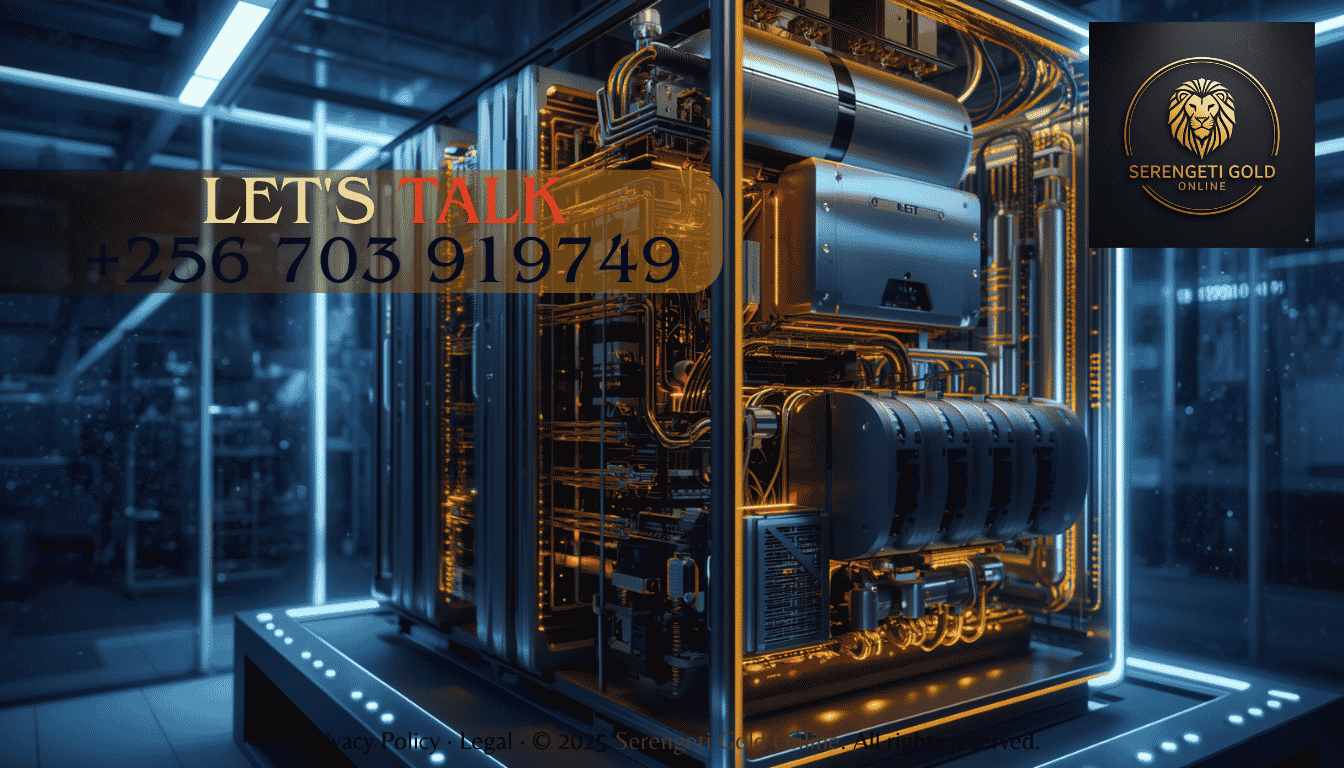 A state-of-the-art quantum computing cryostat featuring intricate, gold-plated wiring and advanced cryogenic components.
