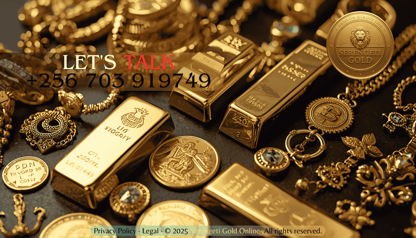 Gold bars and coins representing long-term gold investment