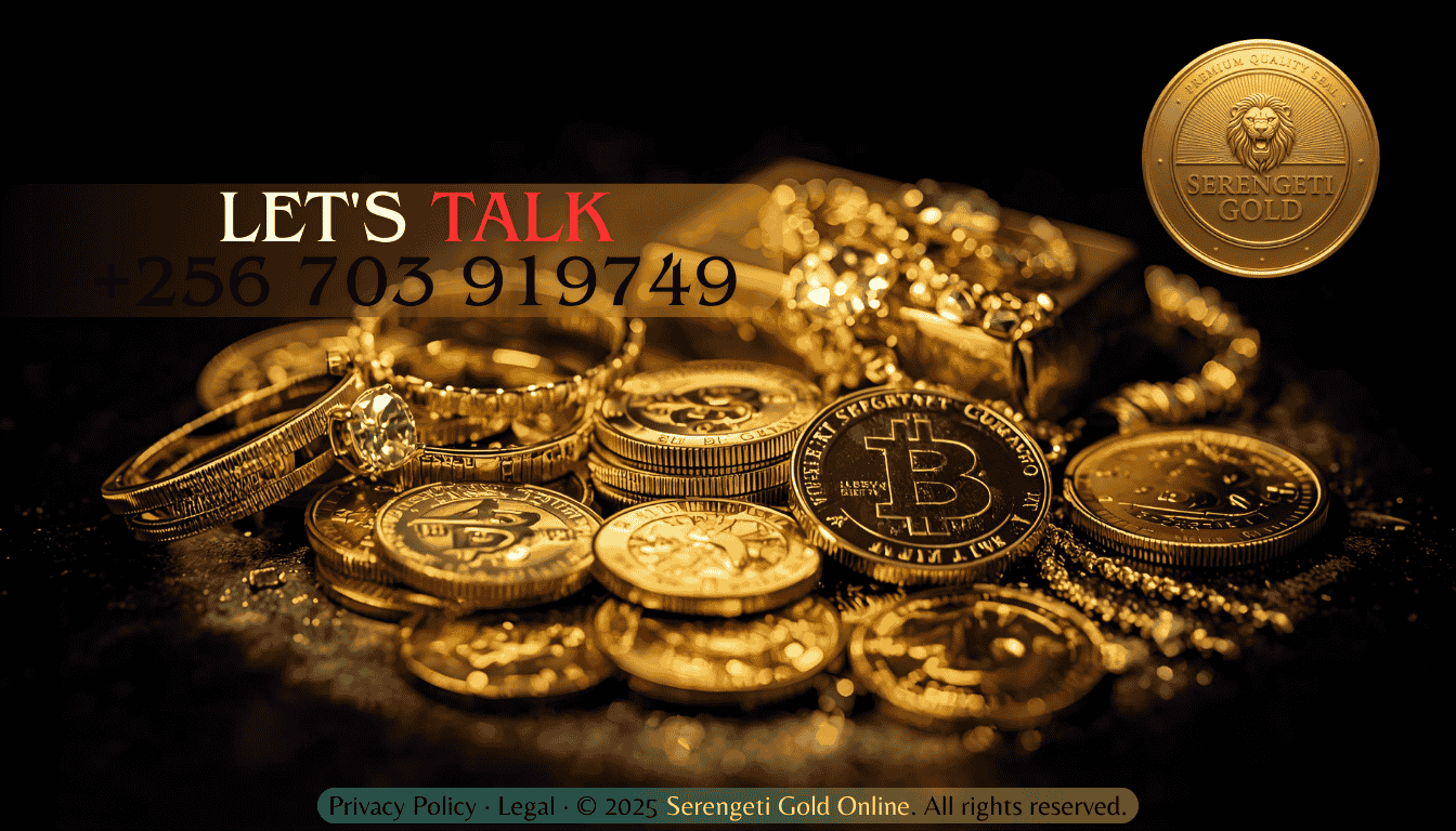 Gold investment options including coins, bars, and jewelry displayed on a table