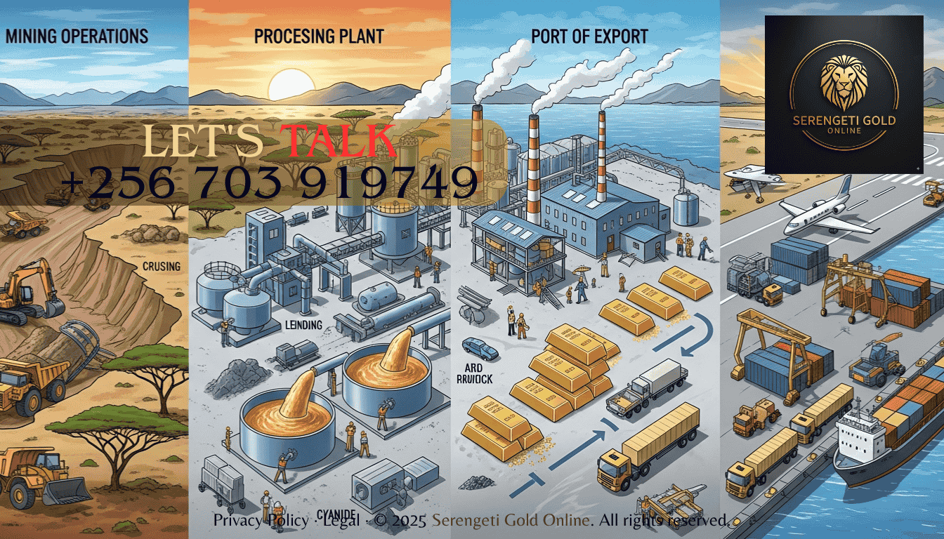 Tanzanian gold mine export logistics and processing